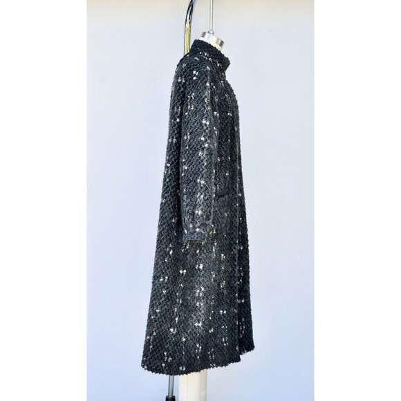 Vintage Pop Corn Wool Duster Coat - Chunky 60s 70s - Coatree Union Label  S M - Picture 6 of 10